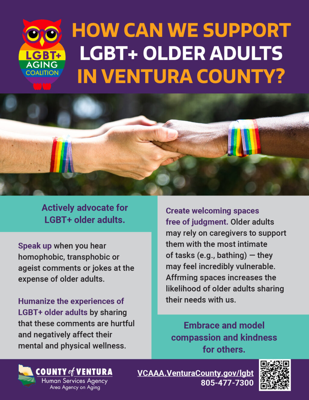 LGBT+ Aging Coalition informational flyer - page 2